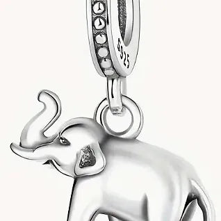 Silver Elephant Charm image 0