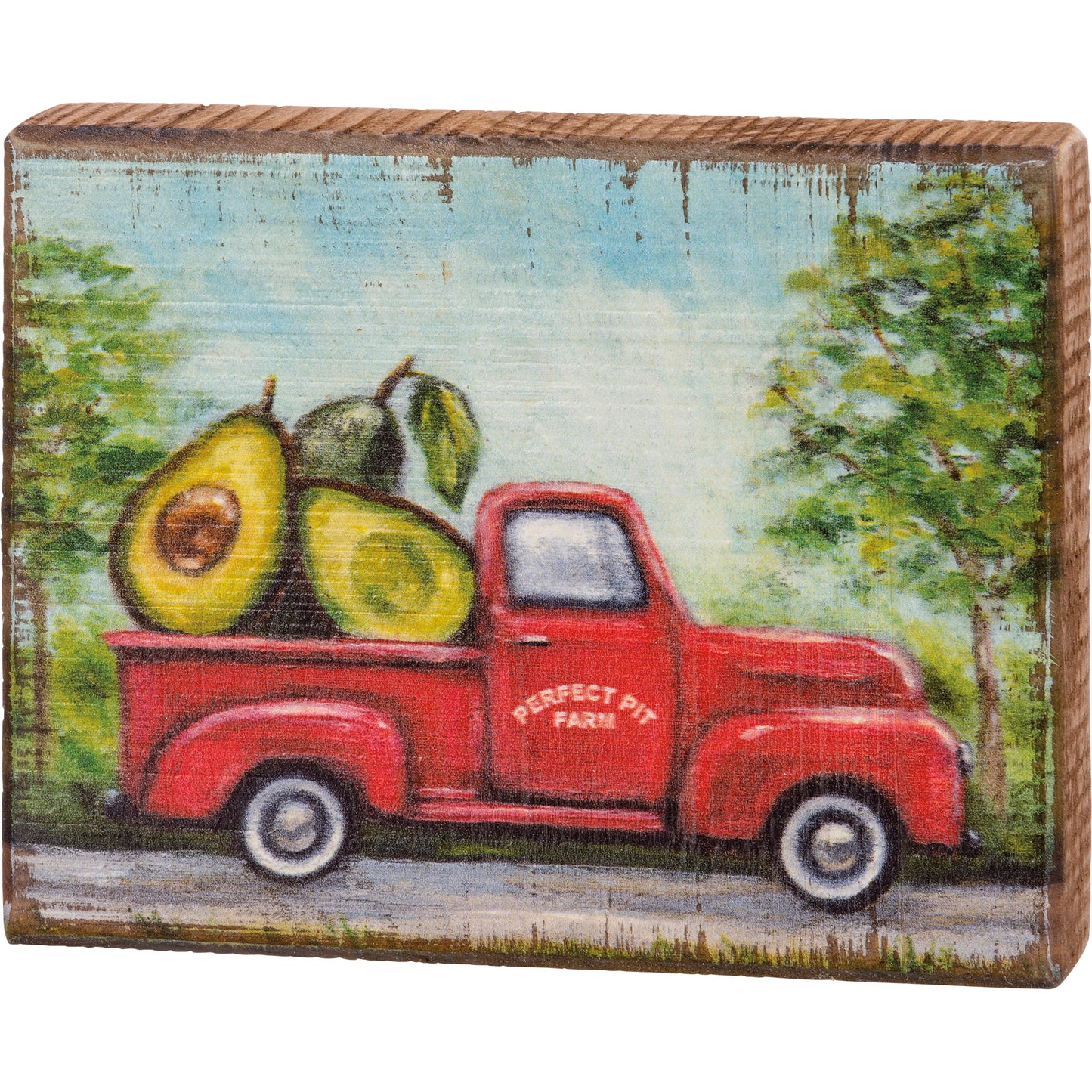 Avocado Perfect Pit Farm Block Sign image 0