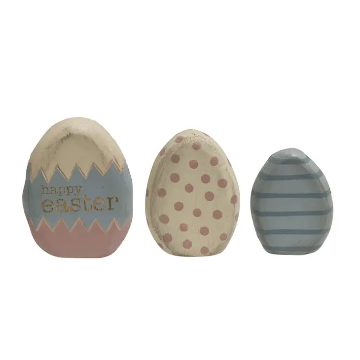 Happy Easter Egg Shelf Sitters 3 piece set image 1