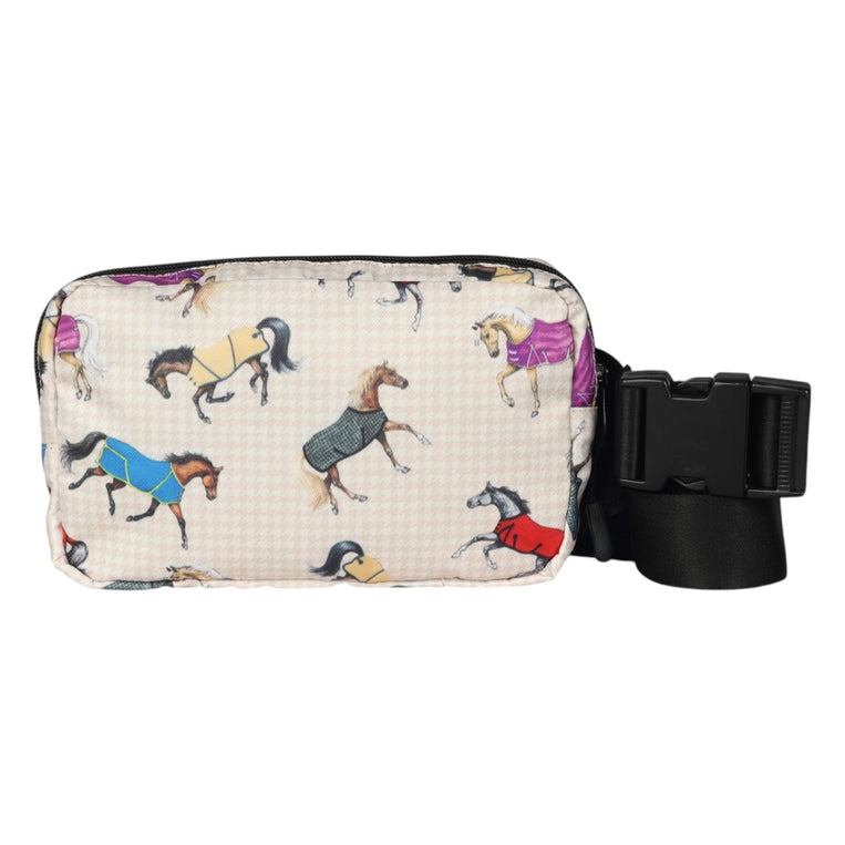 Horses in Blankets Crossbody Waist Bag image 0