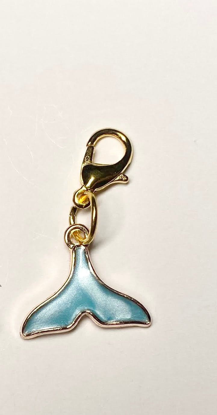 Blue Whale Tail Charm image 0