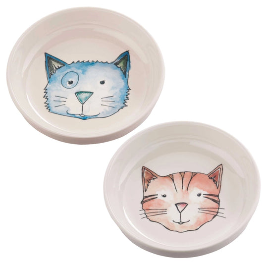 Pet Bowl Gift Set Watercolor Cat image 1