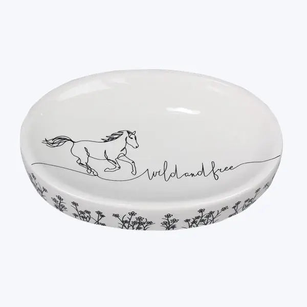 Ceramic Horse Design Soap Dish image 0