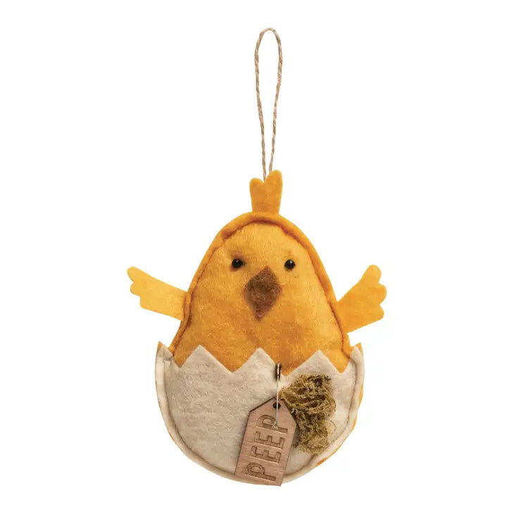 Felt Hatching Peep Chick Ornament image 0