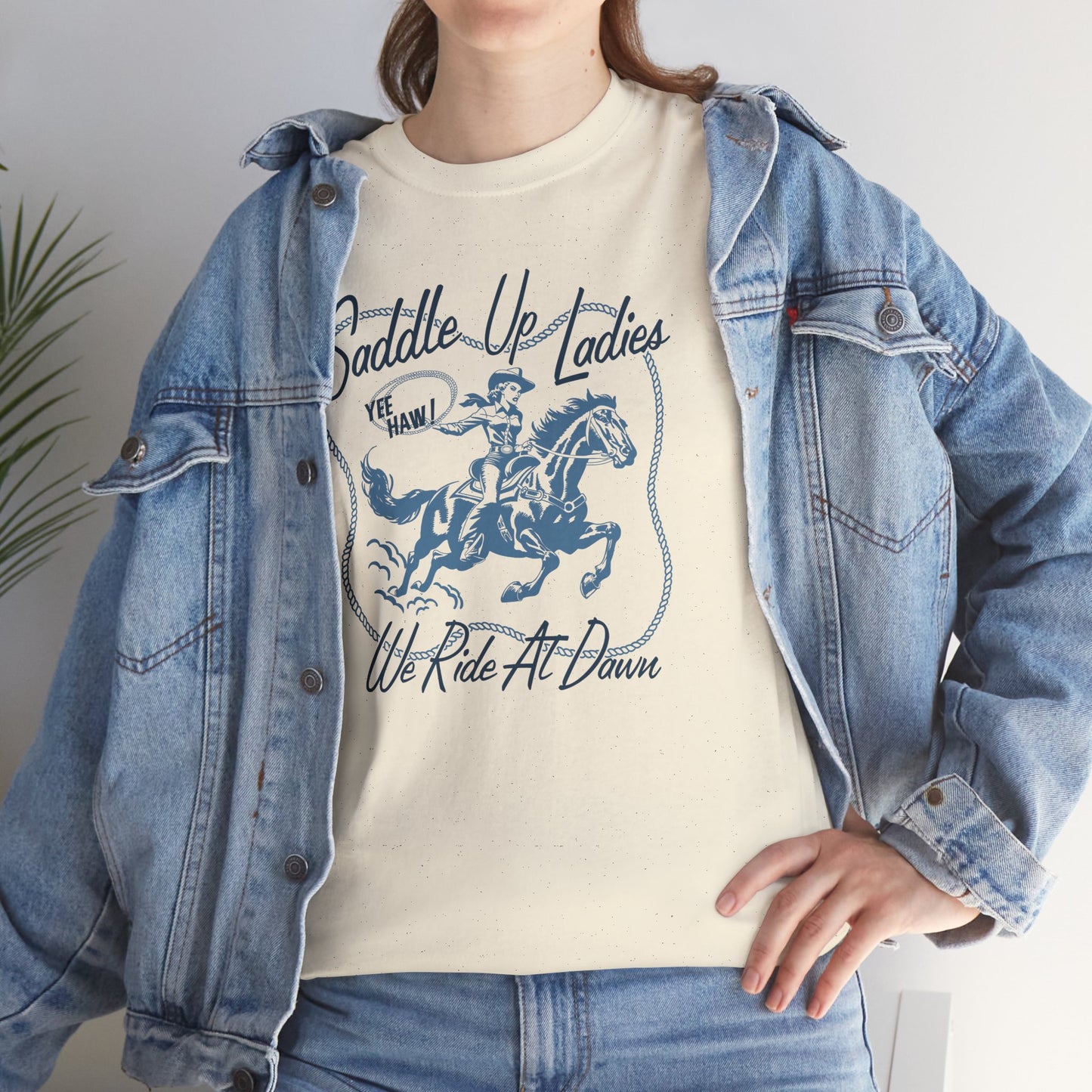 SADDLE UP- Cotton Tee