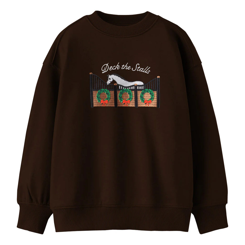 DAPPLEBAY KID'S DECK THE STALLS SWEATSHIRT-HOLIDAY 2025