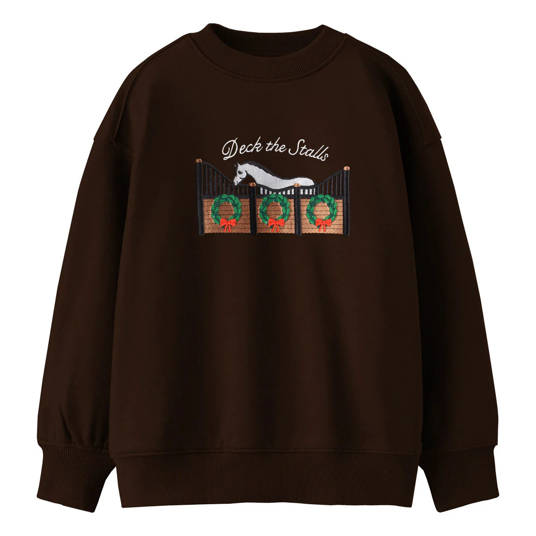 DAPPLEBAY KID'S DECK THE STALLS SWEATSHIRT-HOLIDAY 2025