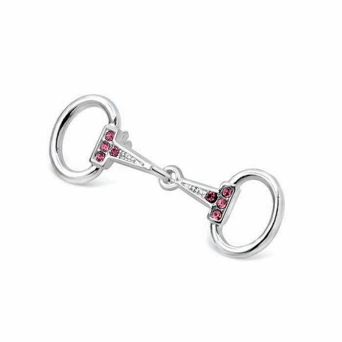 Small Silver Plated Snaffle Bit Stock Pin image 2
