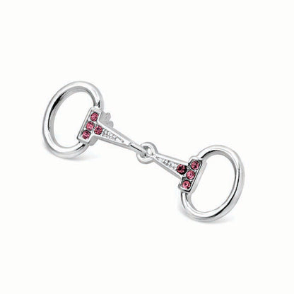 Small Silver Plated Snaffle Bit Stock Pin image 2