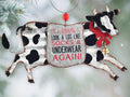 Bessie the Cow Metal Ornament image 0