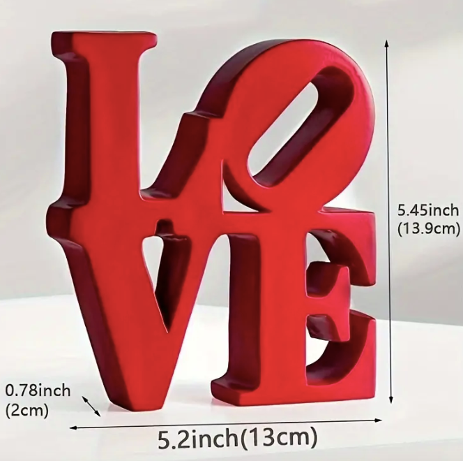 Love- Red Word Art Sign image 1