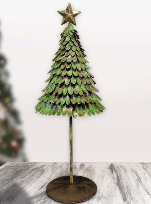 14" Metal Christmas Tree image 0