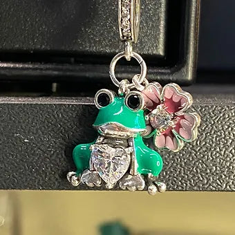 Frog with Flower Charm image 1