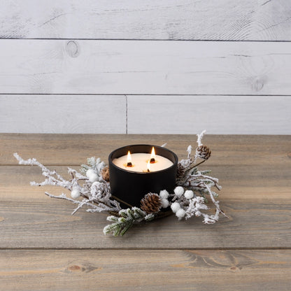 Flocked Snowball Candle Ring image 0