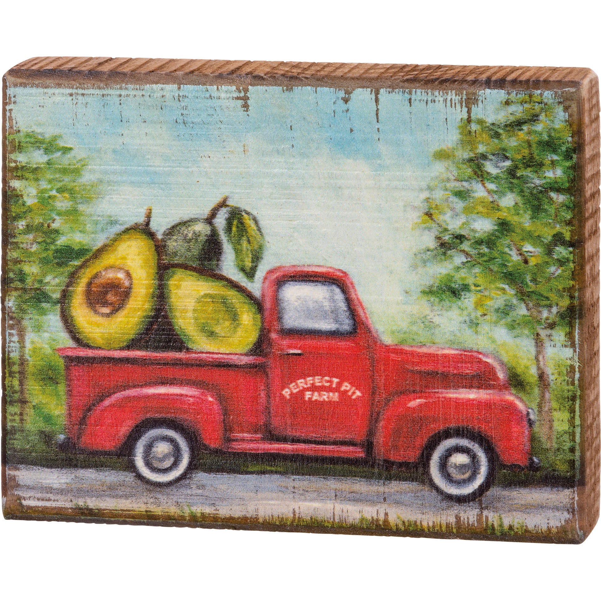 Avocado Perfect Pit Farm Block Sign image 0
