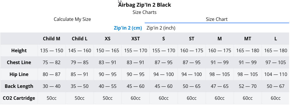 ZIP IN 2 AIRBAG FOR KIDS