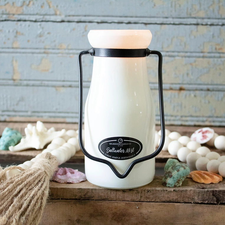 8 oz Milkbottle Candle: Saltwater Mist image 0