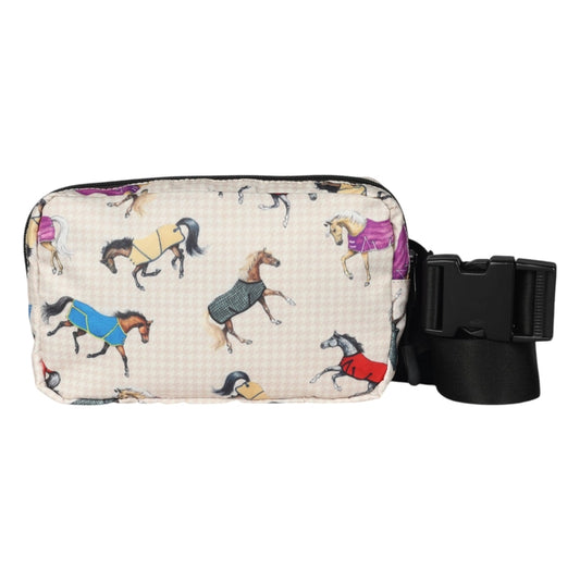 Horses in Blankets Crossbody Waist Bag image 0