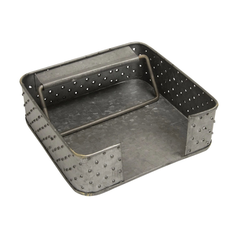 Galvanized Punched Napkin Holder . image 0