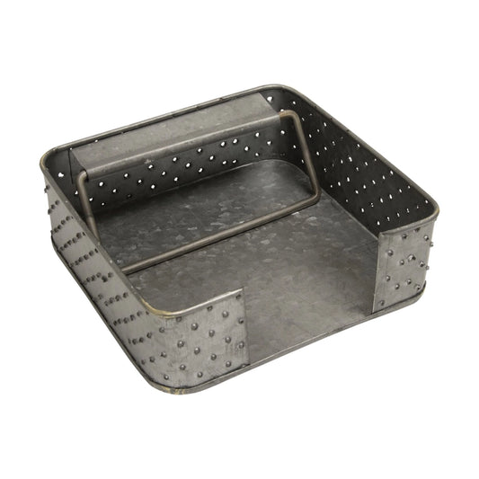 Galvanized Punched Napkin Holder . image 0