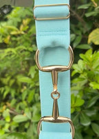 Snaffle Bit Elastic Belt- Gold Buckle