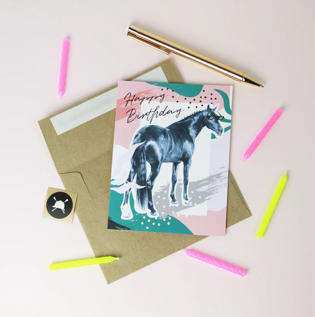 Pop Art Horse Birthday Card image 1