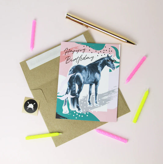 Pop Art Horse Birthday Card image 1