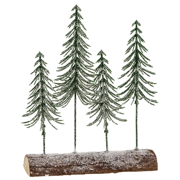 Snowy Pine Forest On Log image 0