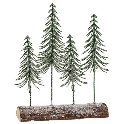 Snowy Pine Forest On Log image 0