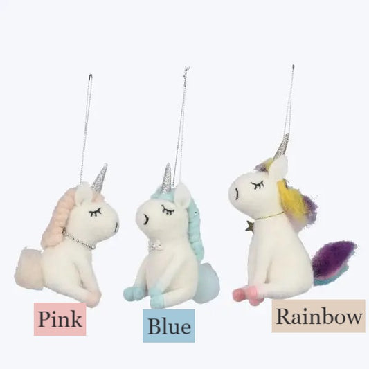Wool Felt Unicorn Ornament image 1