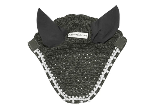 Equine Couture Fly Bonnet with Pearls and Crystals image 1