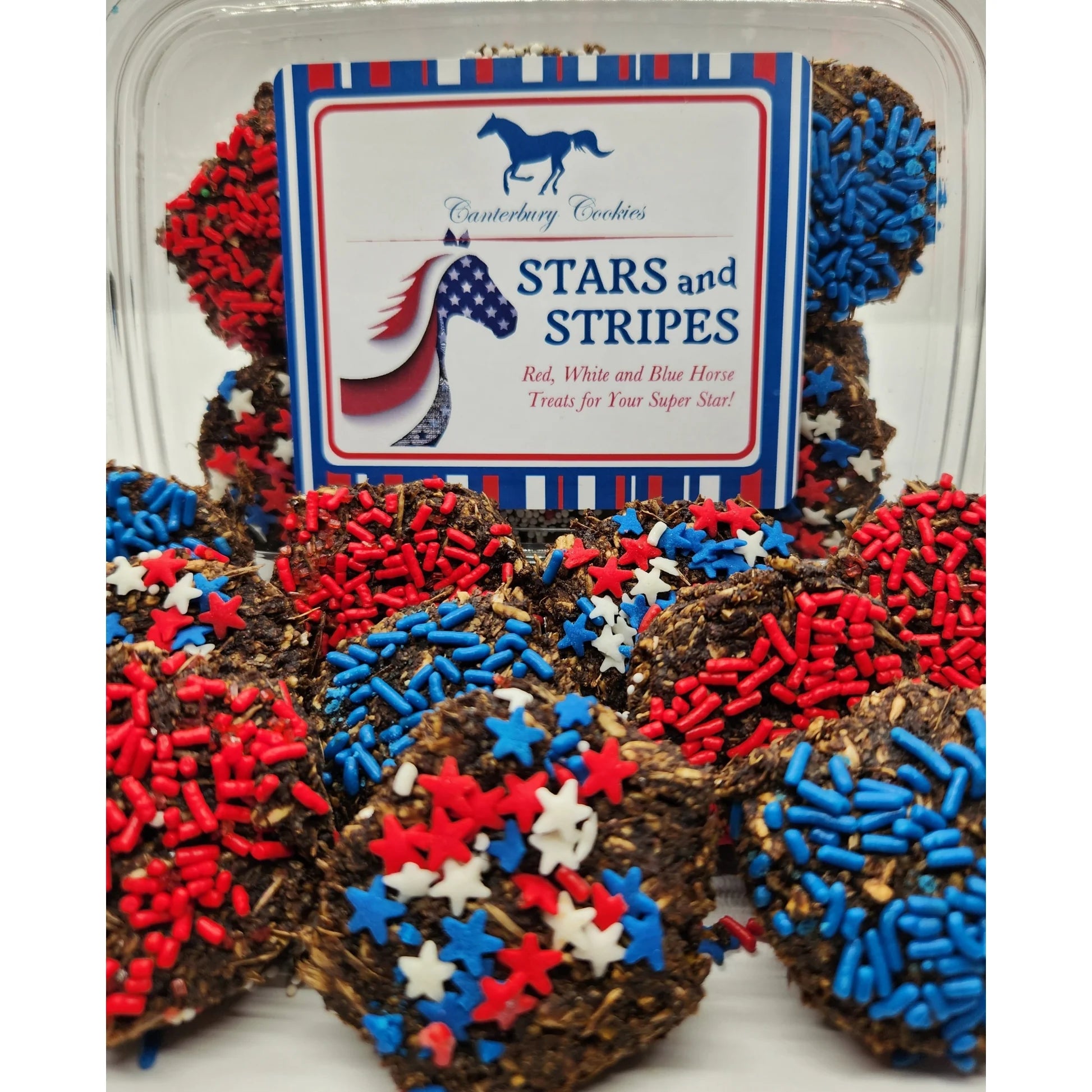 Stars and Stripes Horse Treat Plops 24oz -Canterbury Cookies