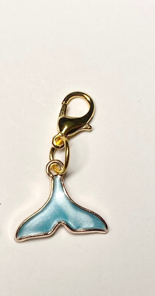Blue Whale Tail Charm image 0