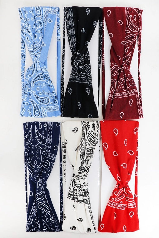 Classic Turban Twist Paisley Bandana Headbands image 0