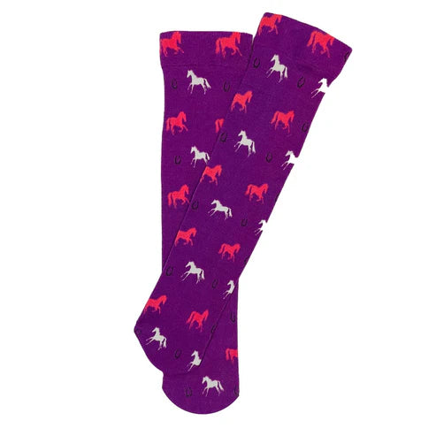 Children's Lila Horses and Horseshoes Socks image 0