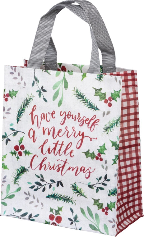 Merry Little Christmas Holly Daily Tote image 0
