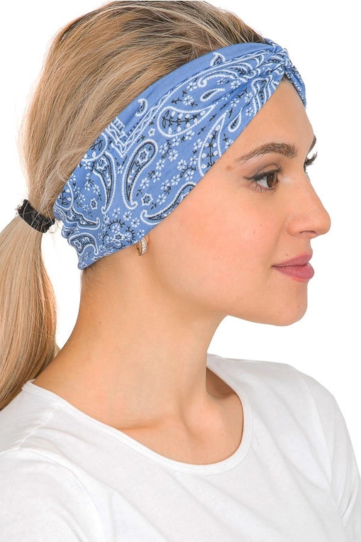 Classic Turban Twist Paisley Bandana Headbands image 1