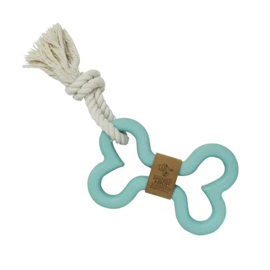 Tug & Fetch Rubber Bone Dog/Horse/Cat Toy  Blue image 0