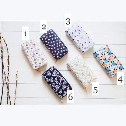 Whimsical Florals Double Zipper Wallet image 1