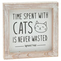 Time Spent with Cats Wood Sign image 0