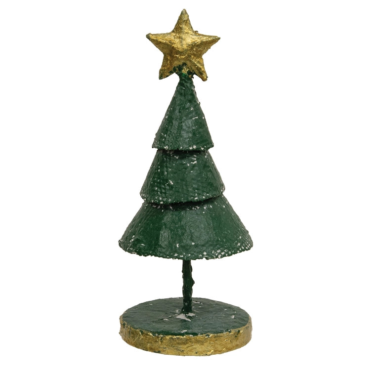 Distressed Textured Metal Christmas Tree, 7.25" image 1