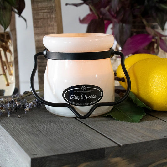 5 oz Cream Jar Soy Candle: Citrus & Lavender, image 0