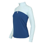 Dapplebay Lady 1/4 Zip Riding Top-Light Blue/Navy