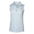 Gingham 1/4 Zip Riding Top Sleeveless