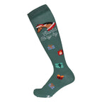 Dapplebay Holiday Santa Bay-by Knit Boot Socks Evergreen- CLEARANCE