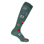 Dapplebay Holiday Santa Bay-by Knit Boot Socks Evergreen- CLEARANCE