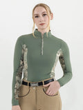Grace 1/4 Zip LS Riding Top-Rosemary