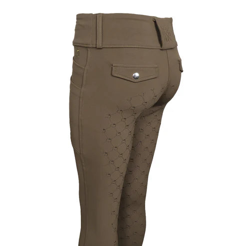 Dapplebay Kids Essential Silicone Full Seat Tights-Chestnut