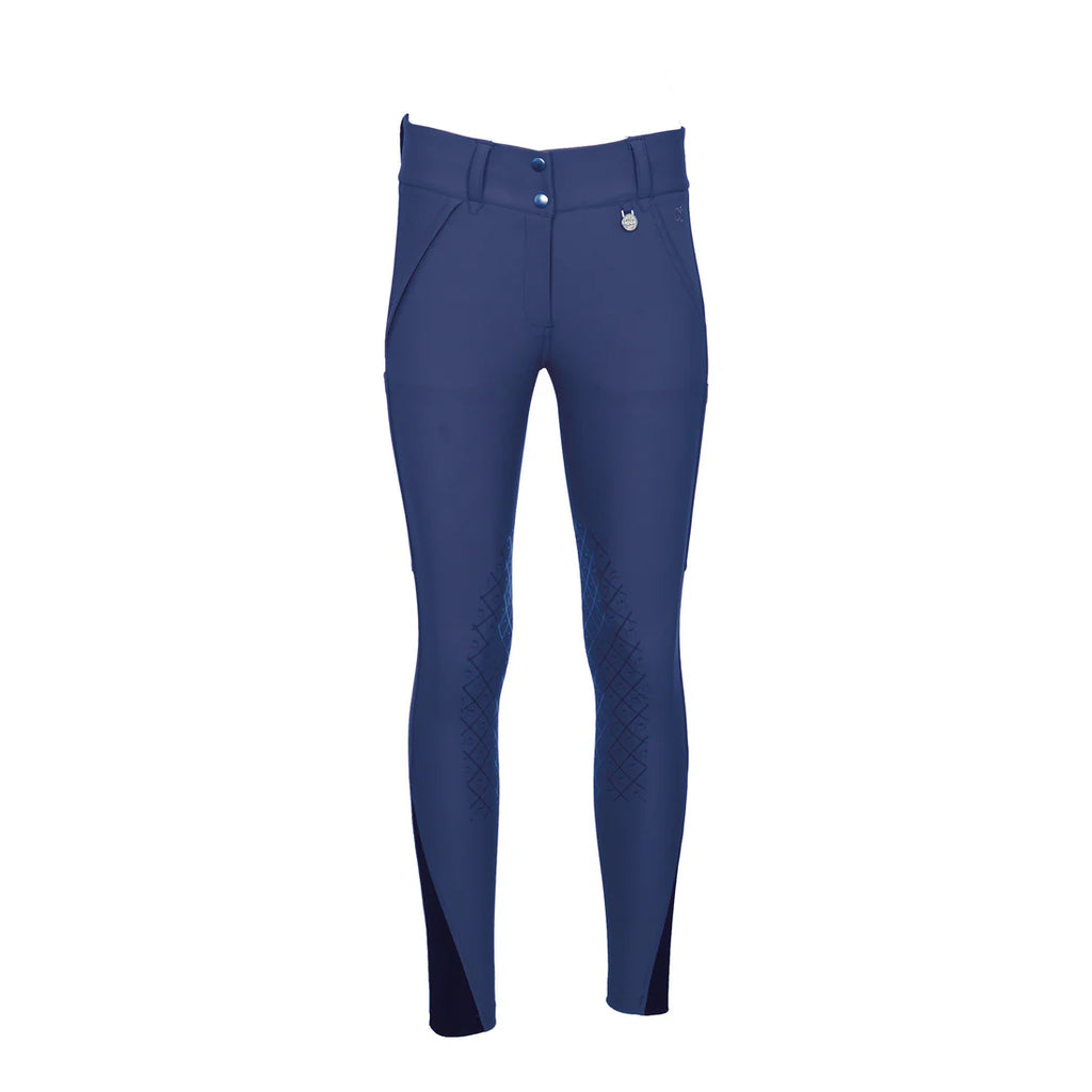 Dapplebay Sport Silicone Knee Patch Breeches-Purple Dusk
