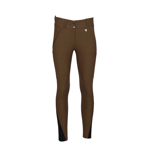 Dapplebay Sport Silicone Knee Patch Breeches-Chestnut